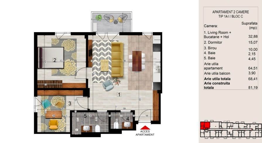 Apartament studio 2/ 3/ 4 camere cu parcare zona Baneasa - Poză 3