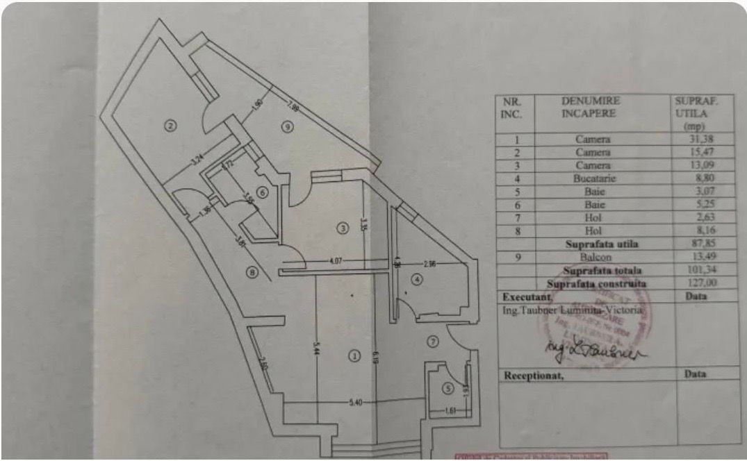 3 camere 2022 Piata Victoriei 127 mp utilat mobilat - Poză 26