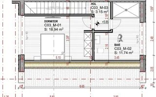 Vilă Triplex 4 Cam Arhitectură Modernă- Grădină Individuală -Panouri solare - Schiță 11