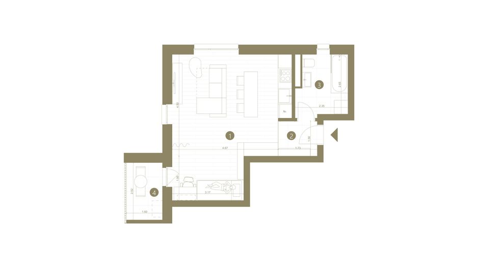 Apartament cu 1,5 camere în zona Confecții - Poză 5