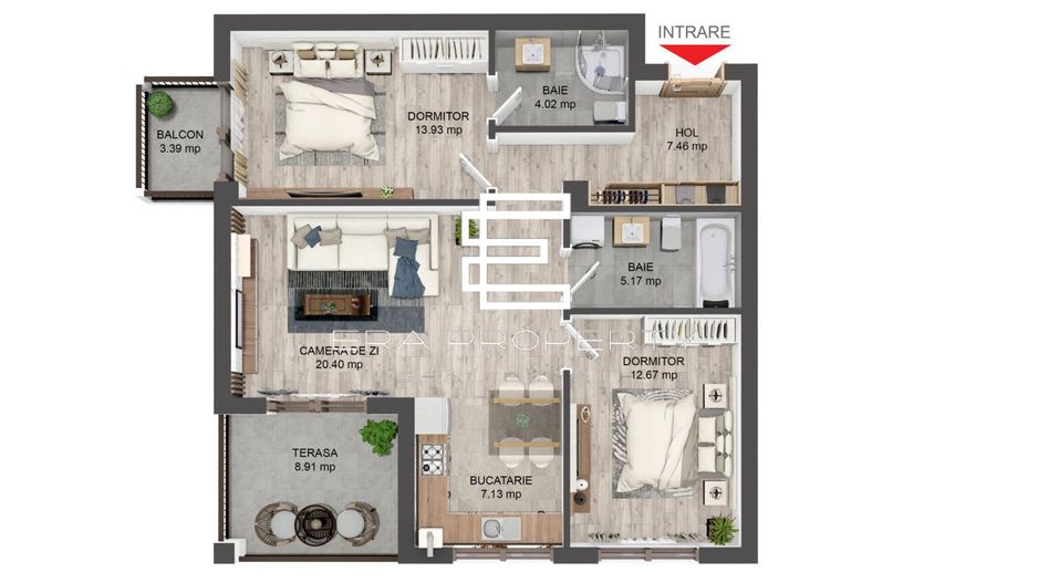 Apartament 3 camere, 71 mp,gradina 50 mp -  Selimbar - Schiță 12