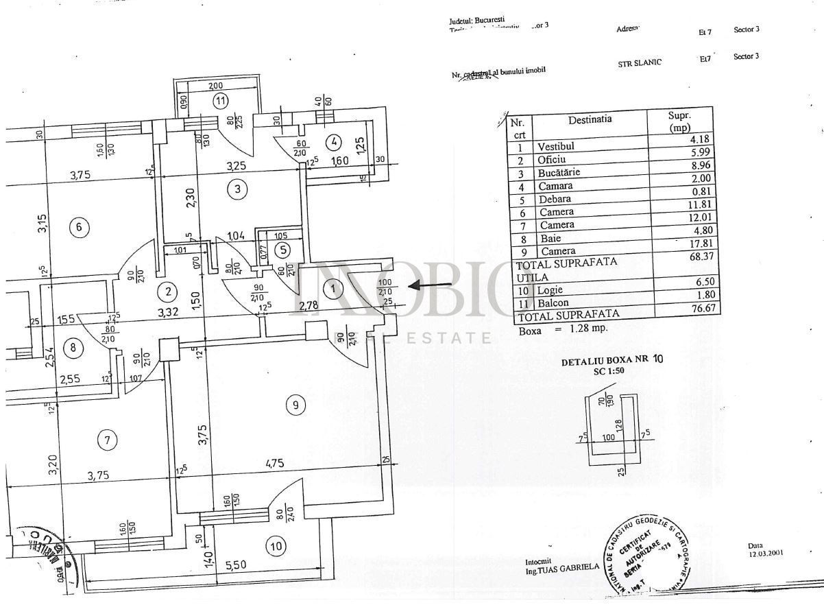 Apartament de vânzare 3 Camere | Universitate KM 0 - Schiță 16