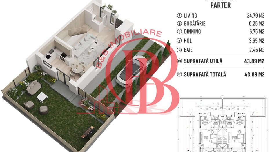 Vila tip duplex 4 camere mutare rapida Pompa Caldura Titan Pallady - Schiță 19