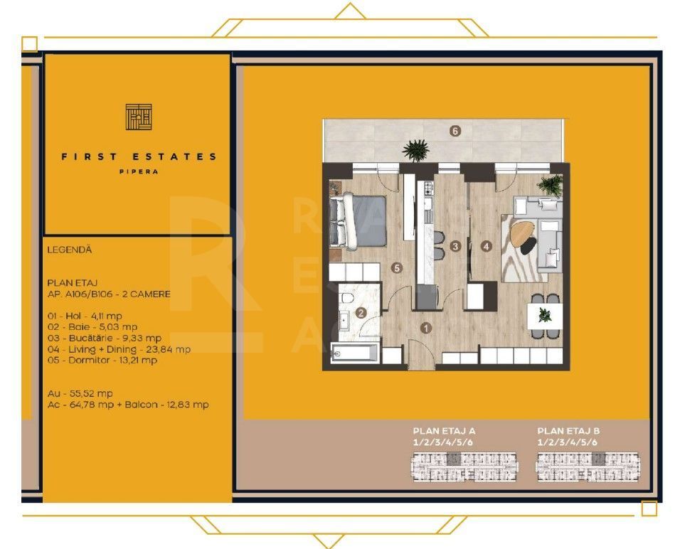 Vânzare, apartament, 2 camere, First Estates Pipera, București - Poză 13