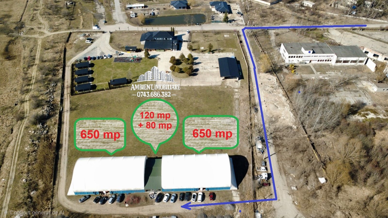 Spatiu generos pentru depozitare sau showroom – 1.300 mp, acoperiti; - Poză 1