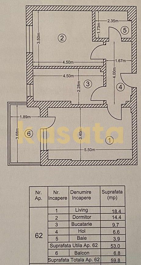 2 Camere 🏡 | Loc de parcare disponibil | Decomandat | Etaj 5/10 🏢 - Schiță 10
