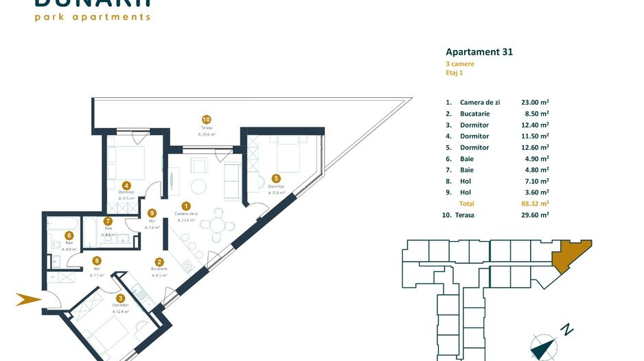 Apartament 3 camere proiect nou finalizat aproape de Iulius Mall - Poză 2