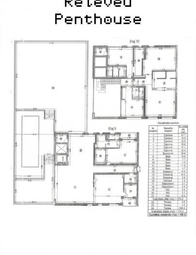 Duplex Aviatiei 790mp | Piscina pe terasa | 12 Parcari | Boxa 53mp | +Ap 2 cam - Schiță 29