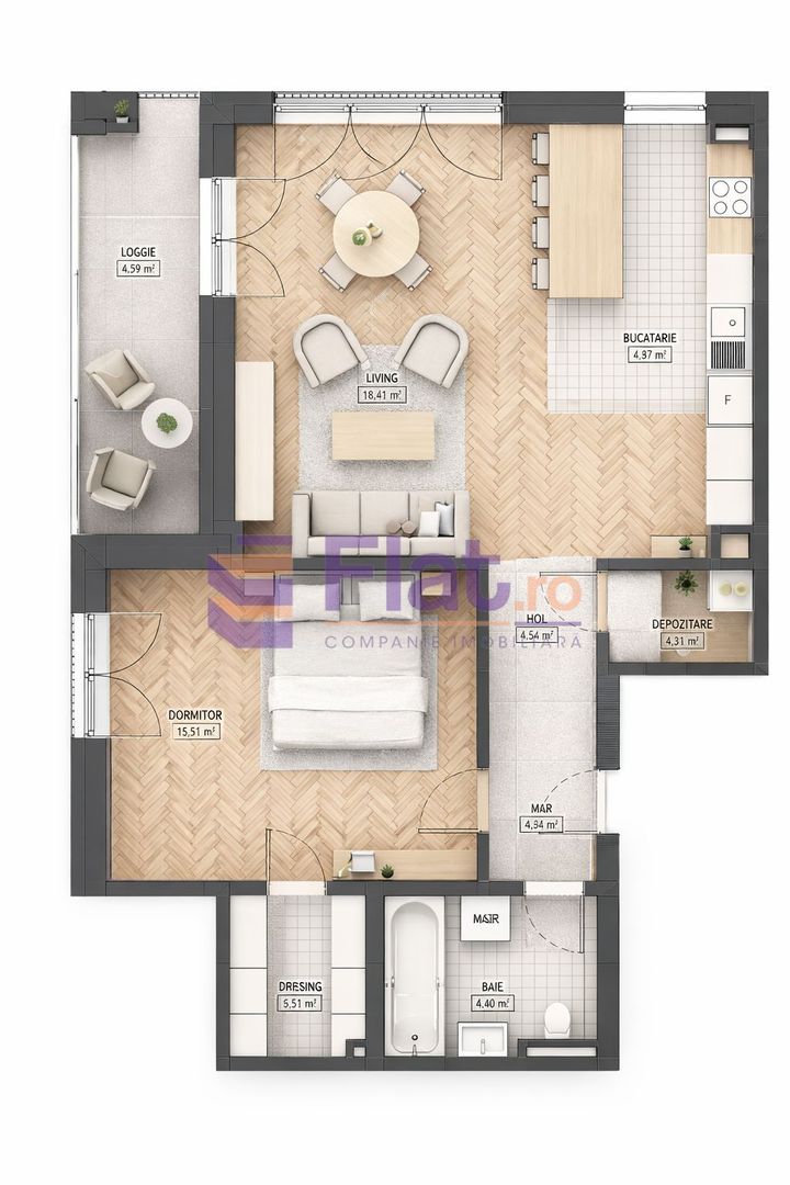 2 Camere Grandis Residence Tractorul - Poză 1