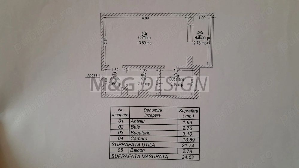 Garsoniera Freidorf cu centrala - Schiță 6