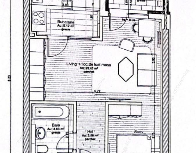 Apartament Modern 1 camera | Vivalia Grand | Etaj 4 | Parcare subterana - Schiță 20