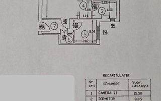 Apartament 2 camere bloc anvelopat Pacii, Gorjului, Militari - Schiță 8