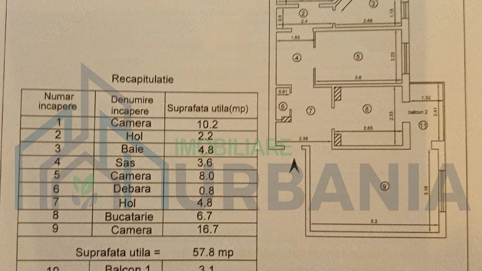 Apartament 3 camere, decomandat, etaj 4, zona centrala Iasi - vanzare - Poză 1