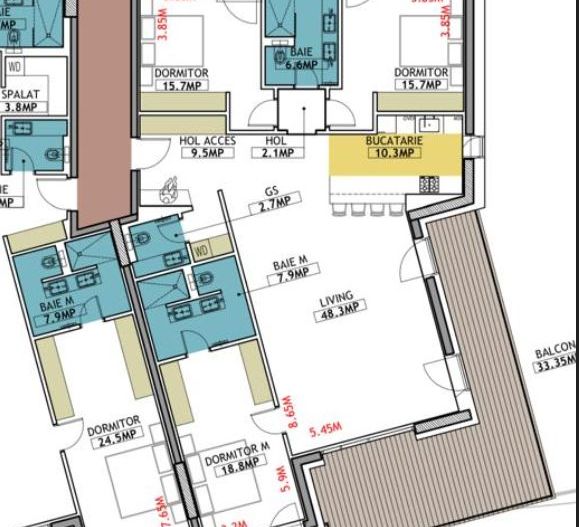 4 camere PREMIUM ||  VEDERE spre LAC SI PARC- One Peninsula - Schiță 6