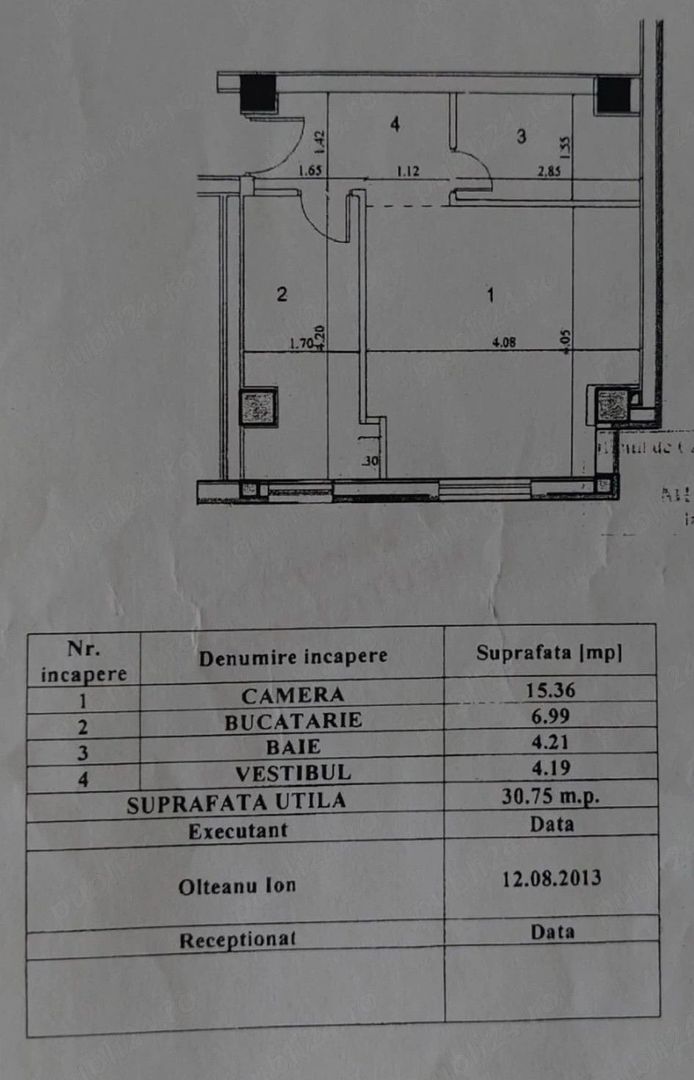 Garsonieră 30,7 mp, centrală proprie, bloc 2013, metrou M3 - Poză 5