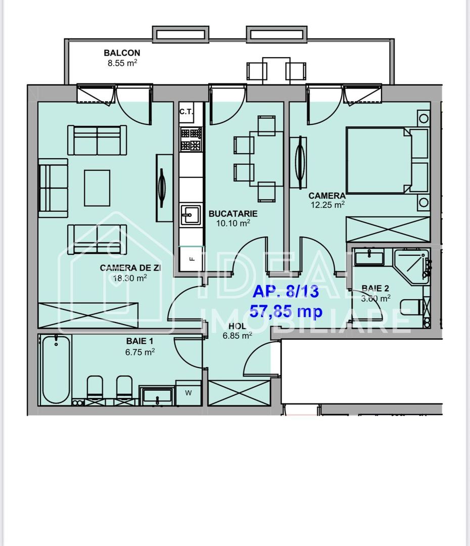 Apartament cu 2 camere de vânzare – Doamna Stanca - Poză 10