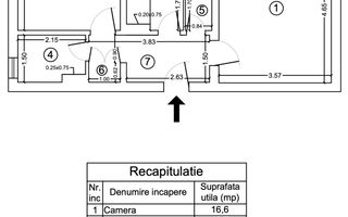 Apartament 2 Camere 🏡 | Decomandat | Etaj 4/10 🏢 | Parc 🌳 - Schiță 17