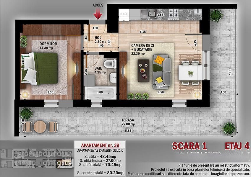 Apartament 2 camere I Th. Pallady I Vanzare - Poză 14