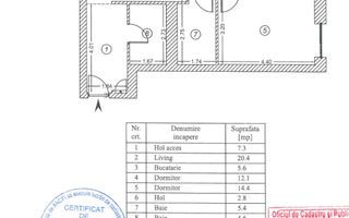 Apartament cu 3 Camere in One Cotroceni Park - Schiță 13