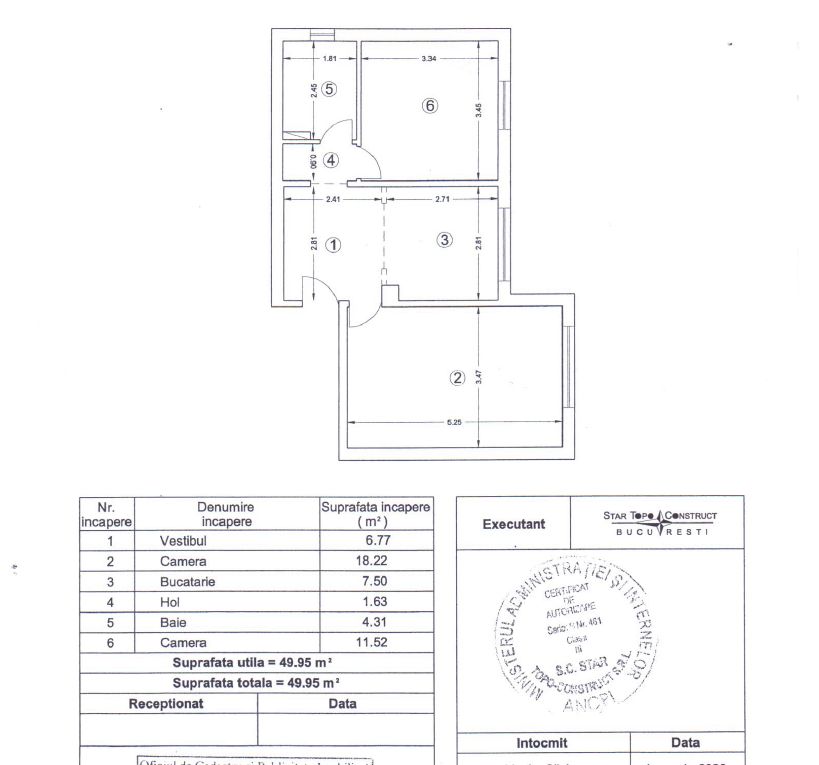 Apartament 2 camere de inchiriat Aviatiei Metrou Aurel Vlaicu - Schiță 6