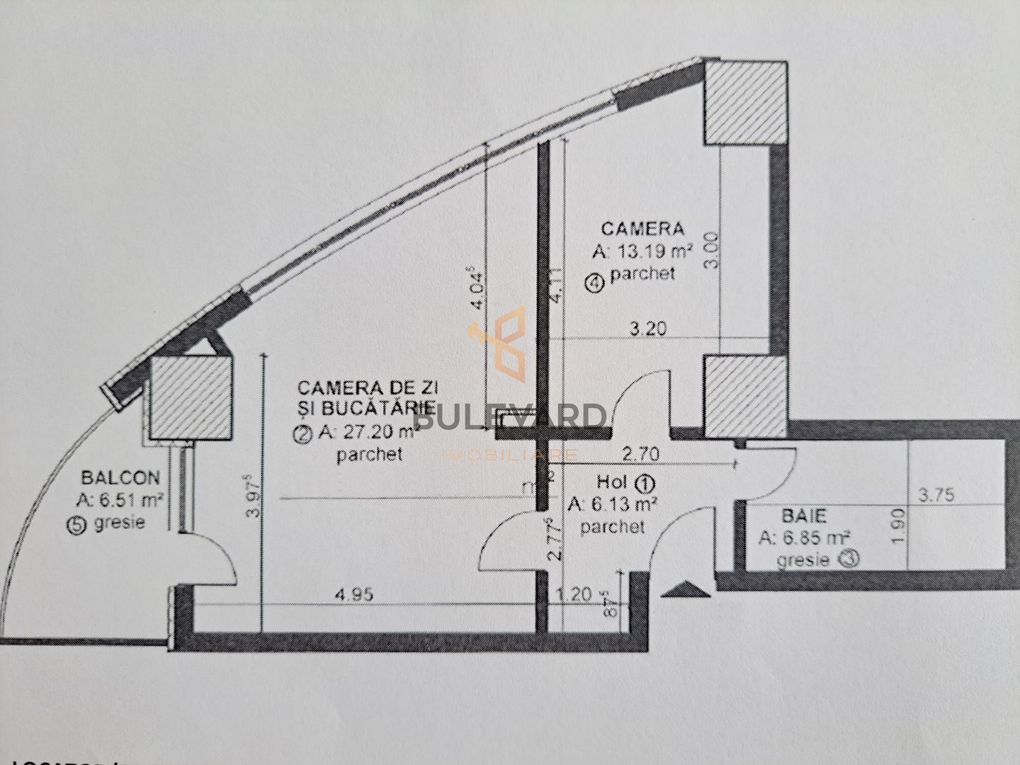 Apartament 2 camere de inchiriat in bloc nou! - Schiță 11