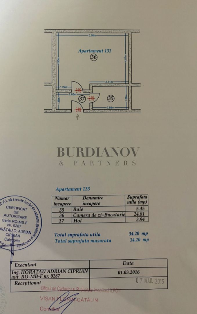 Garsonieră la mansardă - Dobroești - 34 mp utili - Centrală proprie - Poză 7