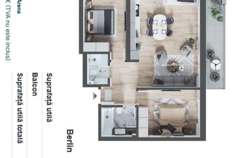 Apartamente de vanzare, 2,3 camere Arena Residence, Oradea - Poză 2