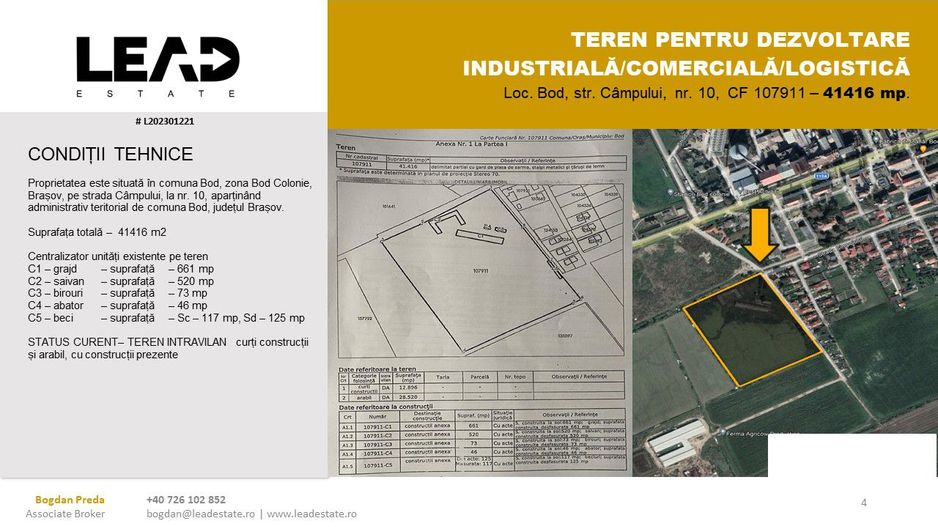 OPORTUNITATE INVESTIȚIE ZONA INDUSTRIALĂ/DEZVOLTARE PARC INDUSTRIAL - Poză 3