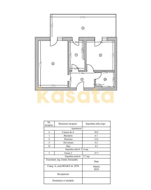 Apartament 2camere2024 | LUX Mobilat 74mp  | Mihai Bravu | Terasa 22mp - Poză 20