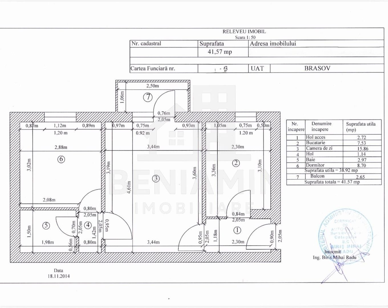 Apartament-2-Camere-39mp-Utili-Balcon-Mobilat-Utilat-Noua-Brasov - Poză 9