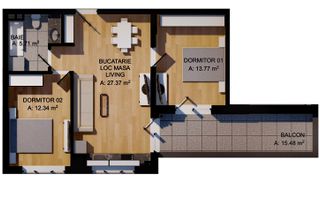 Dezvoltator | Apartament 3 Camere | 59 mp | Parcare Zona Eroilor - Poză 7
