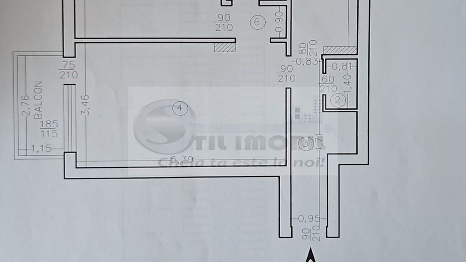 Apartament cu 2 camere decomandat - Gradina Copou - 125.000 euro ! - Schiță 6