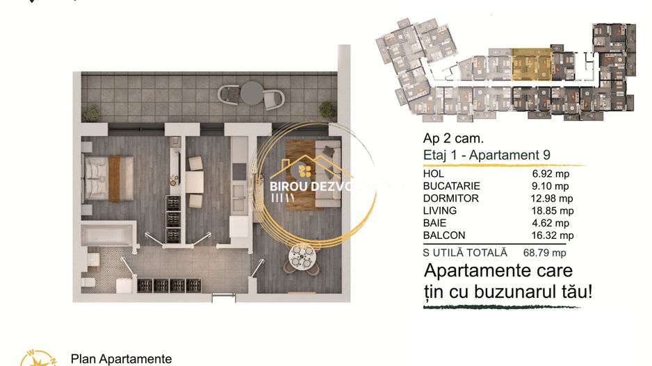 Decomandat bucatarie inchisa parcare bonus Pallady Premium Boutique - Poză 9
