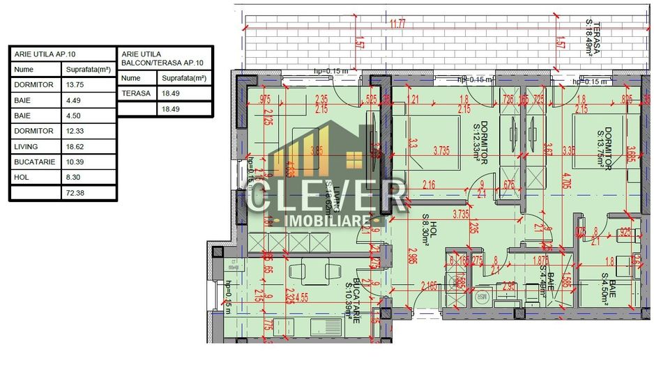 Ap 3 camere decomandat Pallady, Oferta Parcare, Comision 0% - Schiță 8