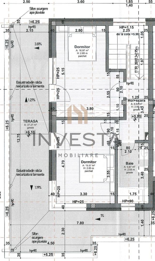 Apartament in vila! 4 camere 125.56 mp utili+29 mp terasa! 2 garaje! - Schiță 11