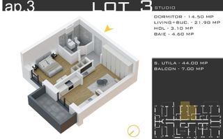 Studio, Incalzire Pardoseala, Finisaje la Alegere - Pallady - Schiță 9