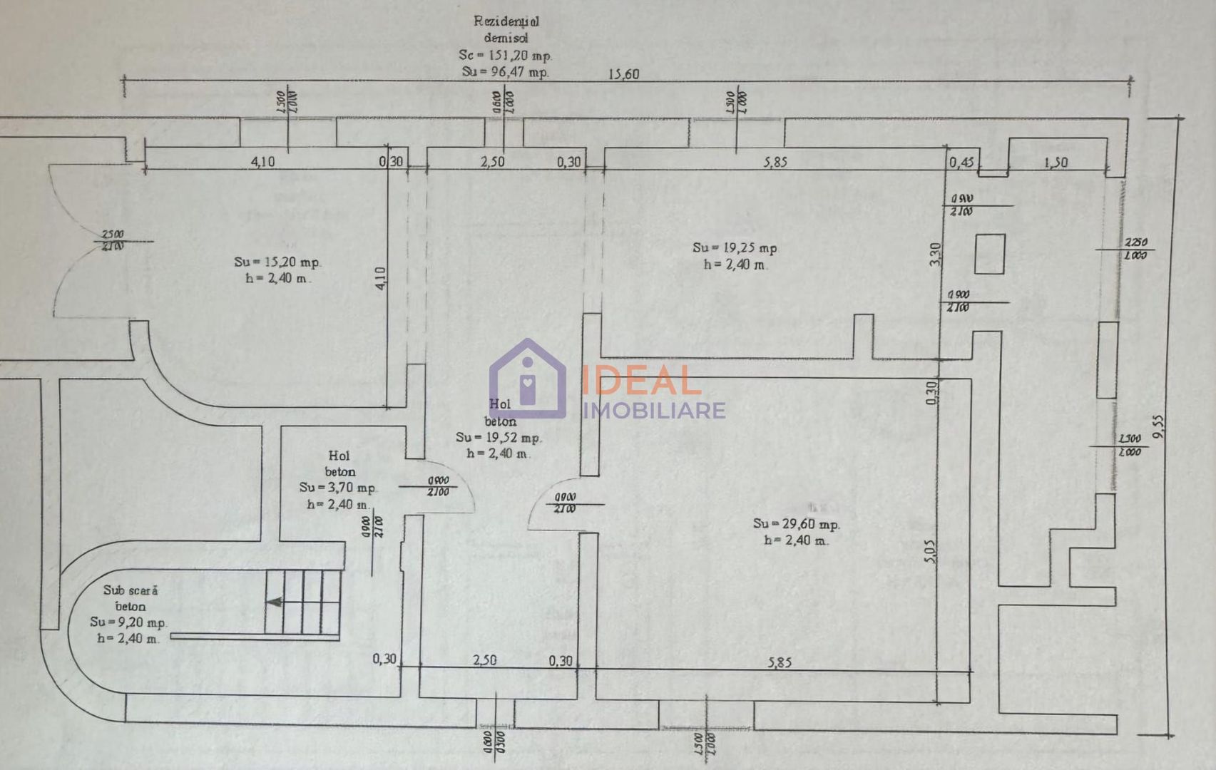 Spatiu Comercial cu 11 camere, 365 mp utili,  zona Cale Dumbravii - Schiță 12