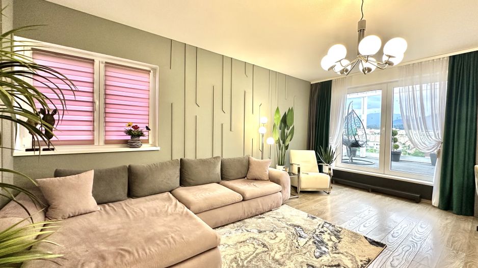 Penthouse modern de inchiririere cu 3 camere, terasă 80 mp zona Coresi - Poză 2