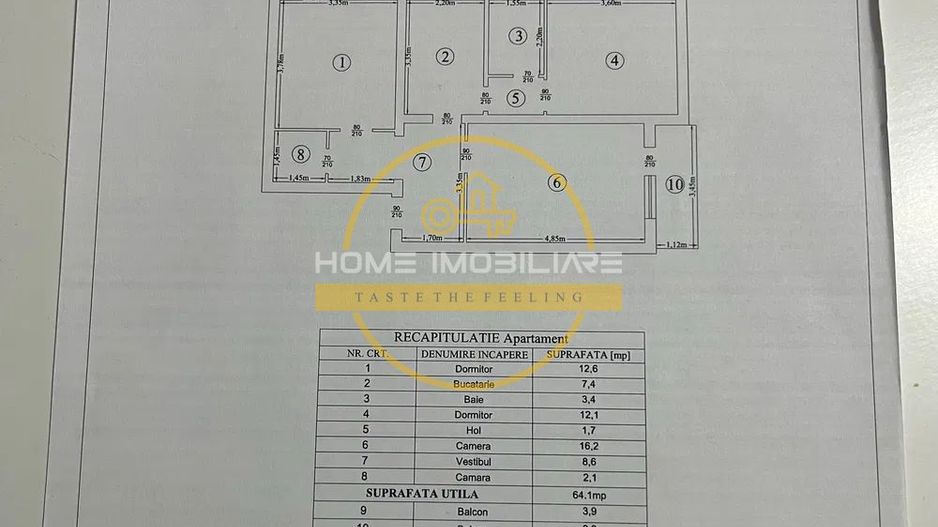 Apartament cu 3 camere/ 64 mp/ zona Tatarasi - Poză 5