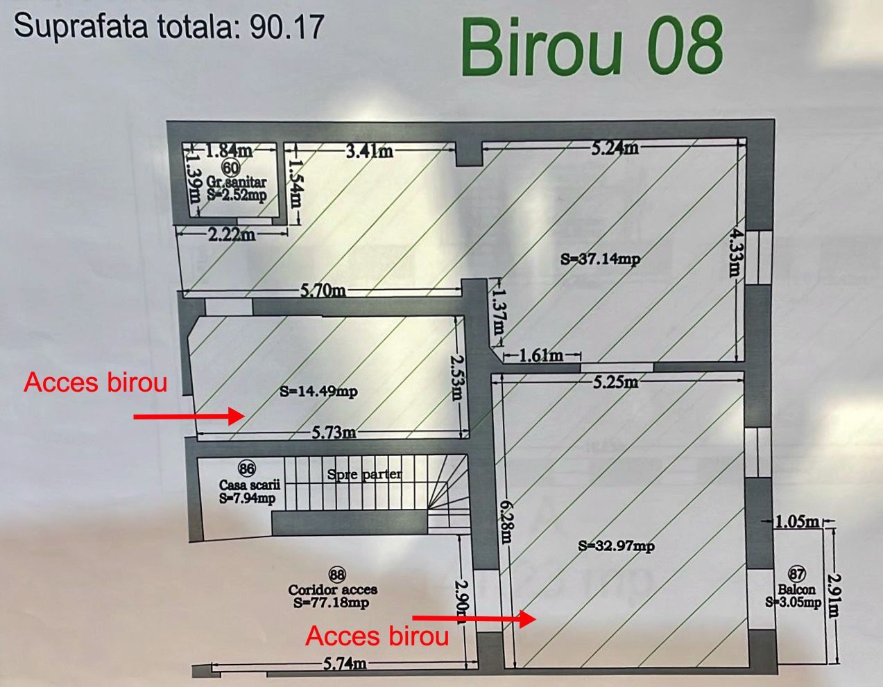 Spațiu Birou - Imobil complet renovat - Schiță 24