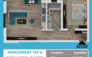 COM 0% Apartament nou cu 2 camere | Torontalului - Poză 8