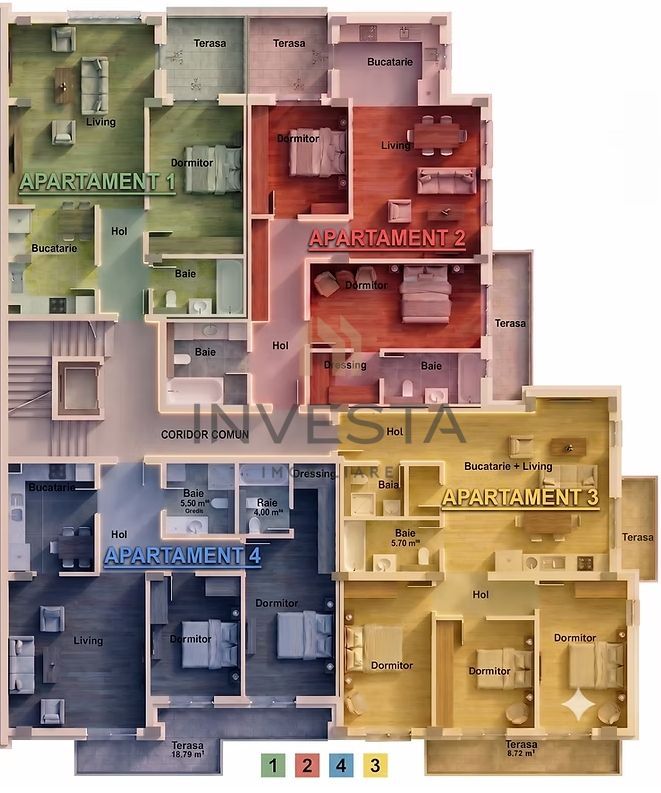 Apartament 4 camare, 96 mp utili si 2 terase, bloc nou, zona Marasti! - Poză 5