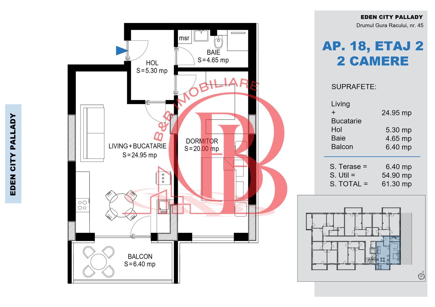 Apartament 2 camere Theodor Pallady Metrou Nicolae Teclu - Schiță 2