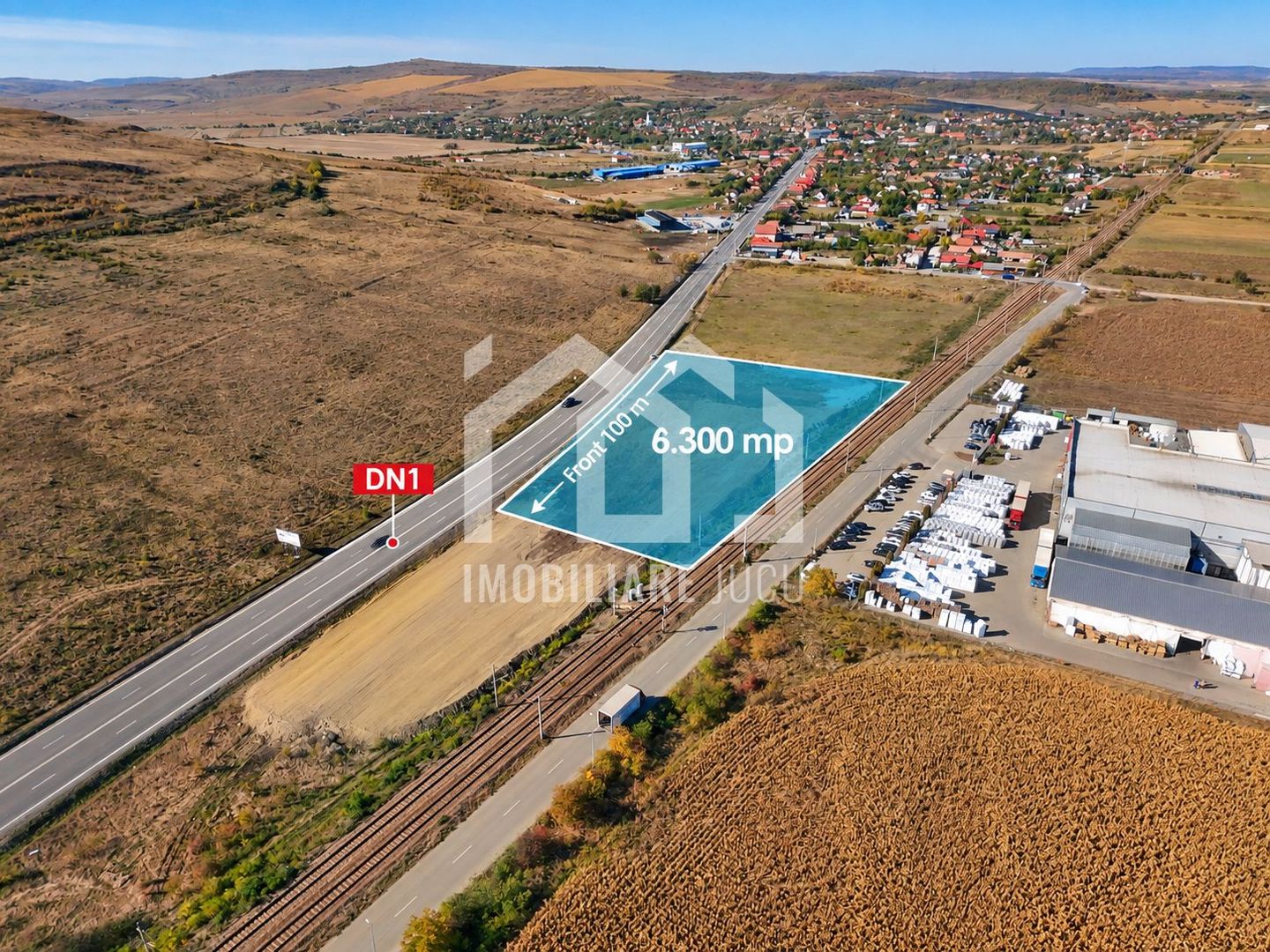 Teren Industrial 6300mp | Intrare din DN1 | Rascruci - Poză 1