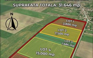 Terenuri extravilane de vanzare in Meteu – 4 loturi individuale - Poză 1