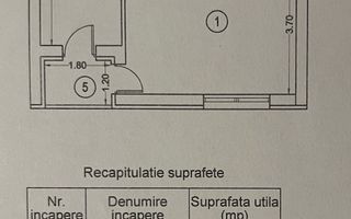 Garsonieră decomandată | Exigent Plaza Residence - Schiță 7