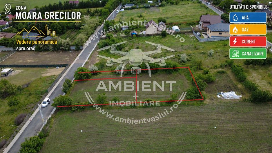 TEREN 600 mp, la drum asfaltat, cu toate utilitățile, VASLUI-zona Moara Grecilor - Poză 2