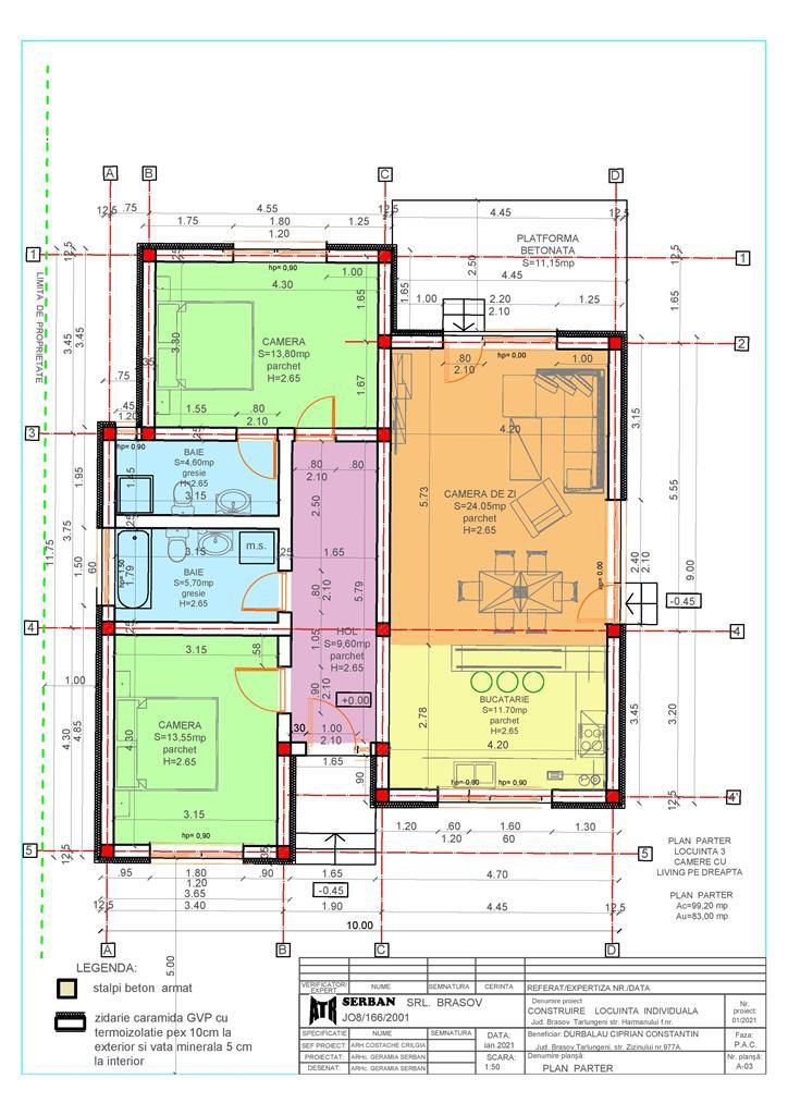 Casa finalizata si intabulata 3 camere Cartier Izvor Tarlungeni Brasov - Schiță 11