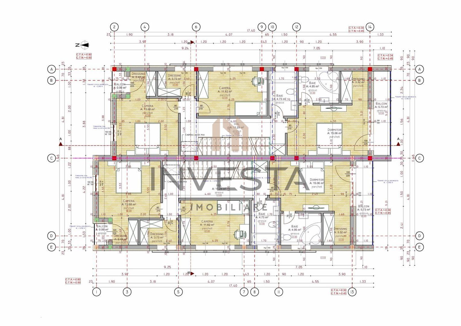 Duplex premium 136 mp utili cu gradina proprie si 2 parcari in Europa - Schiță 14