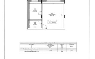 Ap 03 Teilor Residence - 2 camere finisat - Schiță 8